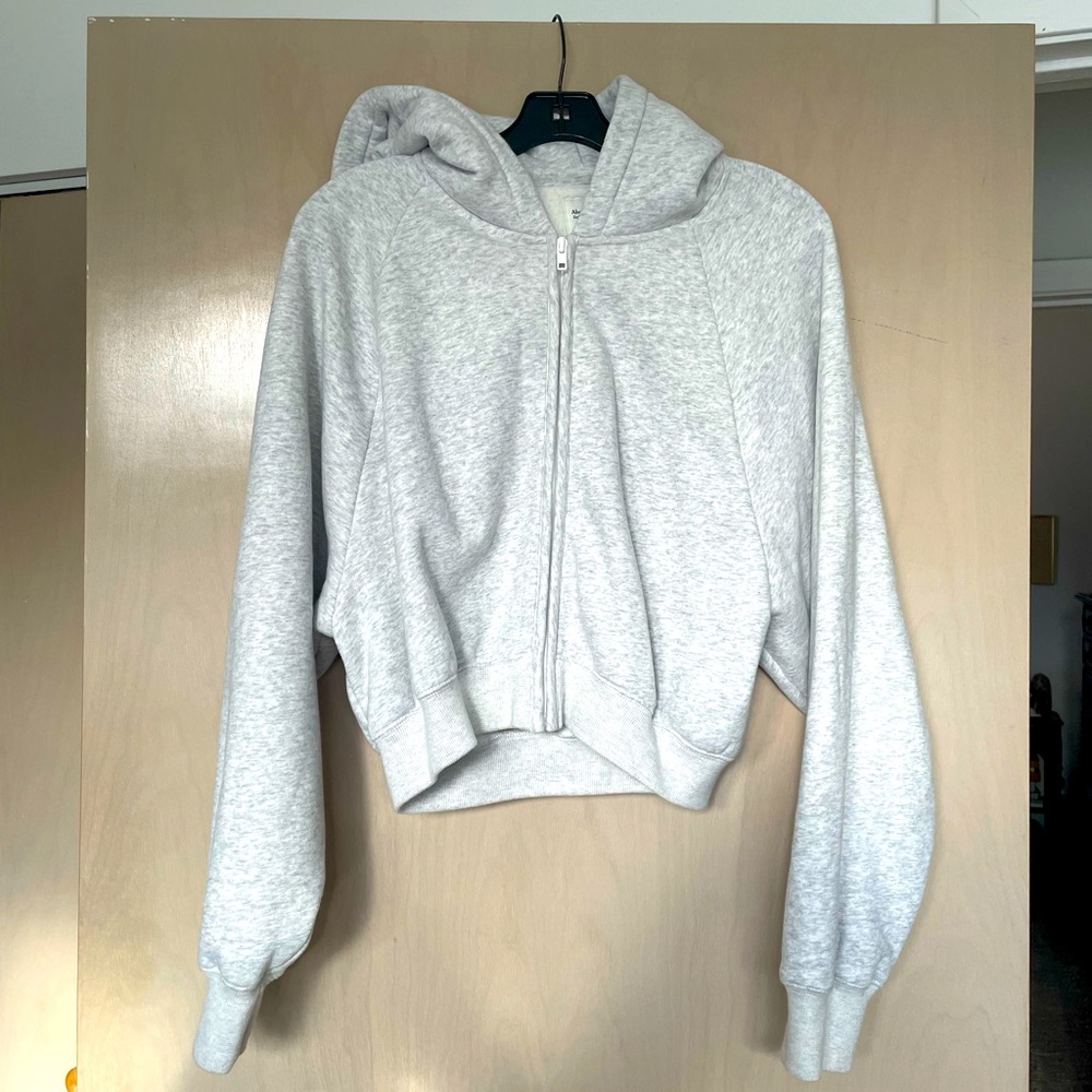 Abercrombie & Fitch Gray Zip-Up Hoodie